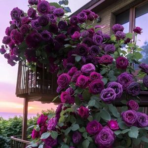 Роза Плетистая Плум Пэшн купить по цене от 610р. в интернет-магазине «Посадика» с доставкой почтой в в Добрянкае и по всей России – [изображение №1].